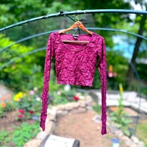 Forever 21 sheer lace crop top